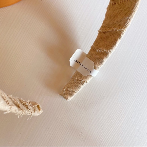 Anthropologie | Embellished Linen Headband Neutral - Picture 6 of 8